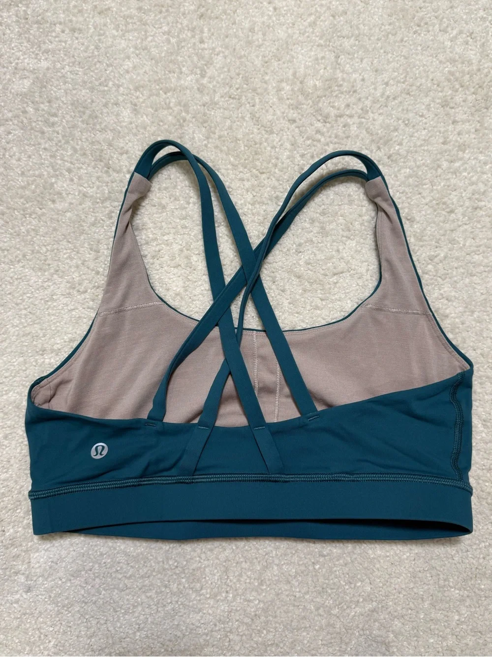 Lululemon Energy Sports Bra *Medium Support, B–D Cups Teal Dark Blue Size 8